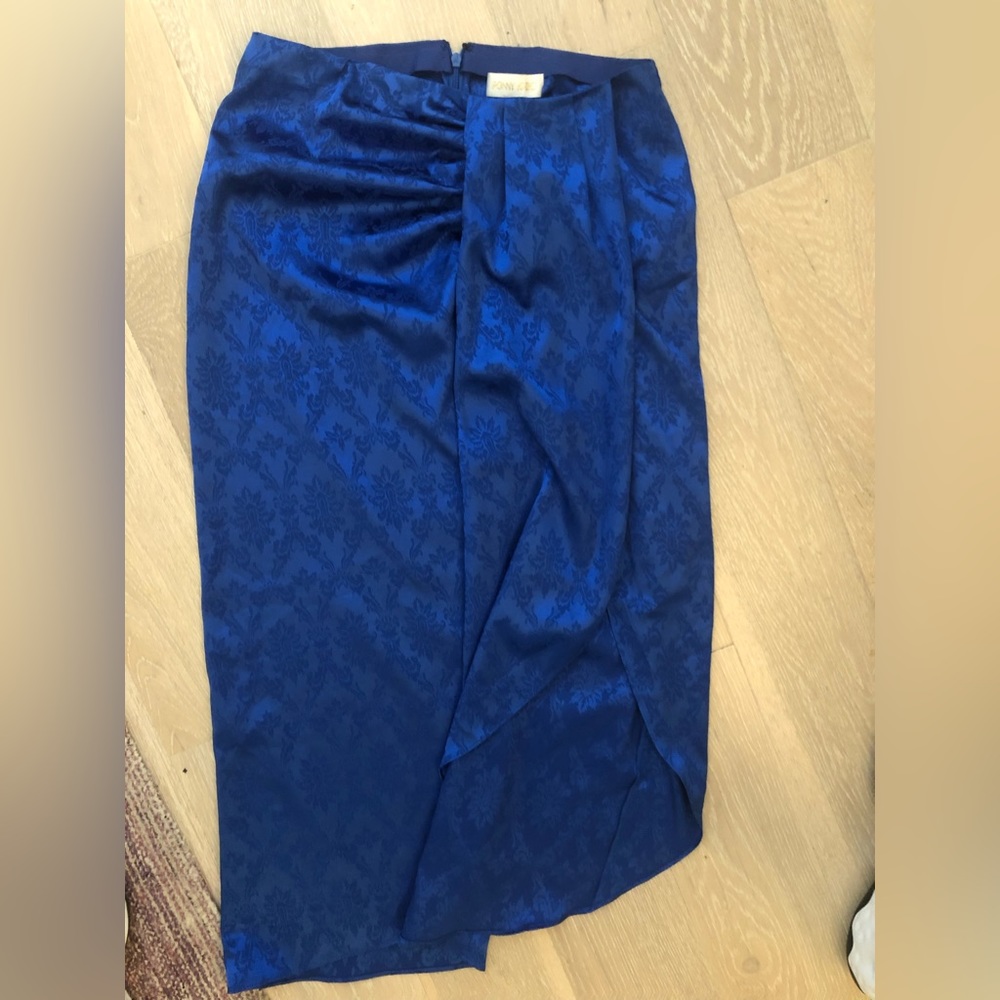 Ronny Kobo Blue MIDI Length Skirt